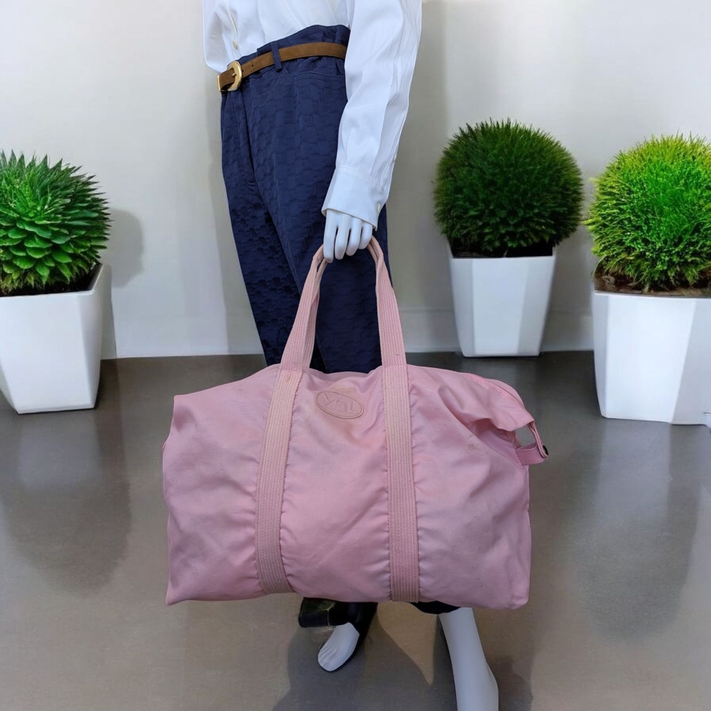 🌹 Yves Saint Laurent Pink Travel Duffel Bag with Water-Resistant Fabric